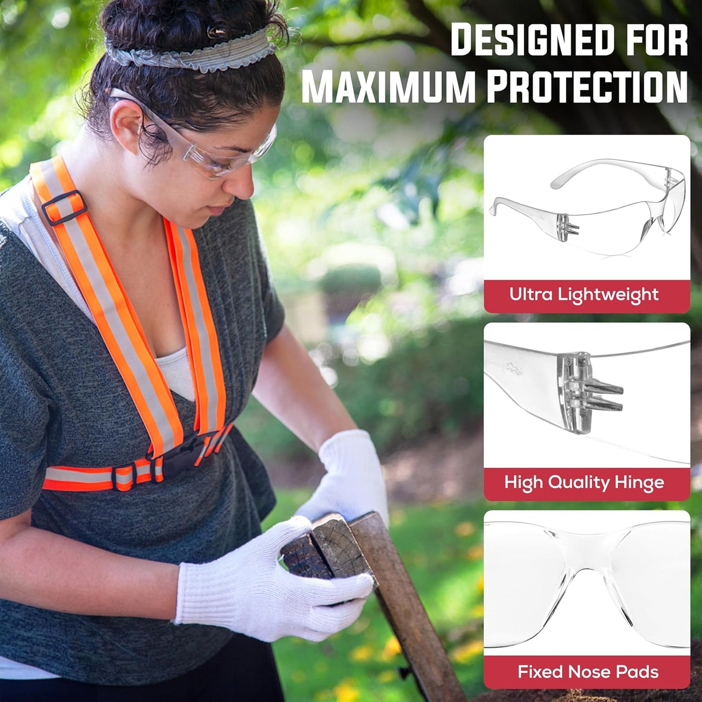 SAFE HANDLER Hyline Anti-Fog Color Safety Glasses Variety, Impact Resistant, Polycarbonate, Anti-Scratch