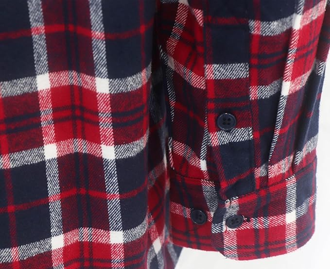 VATRENUS FR Shirts for Men Plaid Flannel Jacket 8.5oz Heavyweight Flame Resistant Welding Shirt