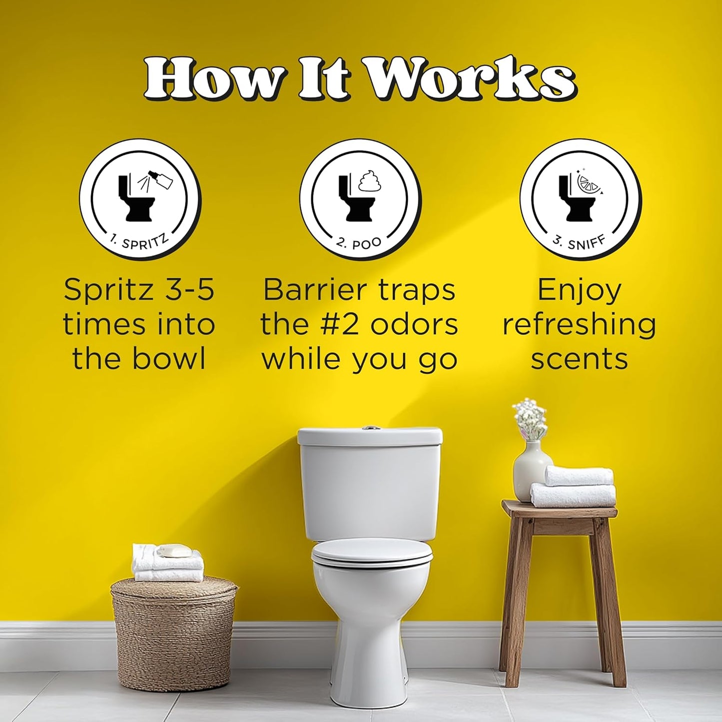 Poo-Pourri Before-You-Go Toilet Spray, Original Citrus, 2 Fl Oz, Up to 100 Uses, Bathroom Odor Deodorizer with Essential Oils for Home or Work, Travel Essentials, TSA Approved Size, Lemon Bergamot