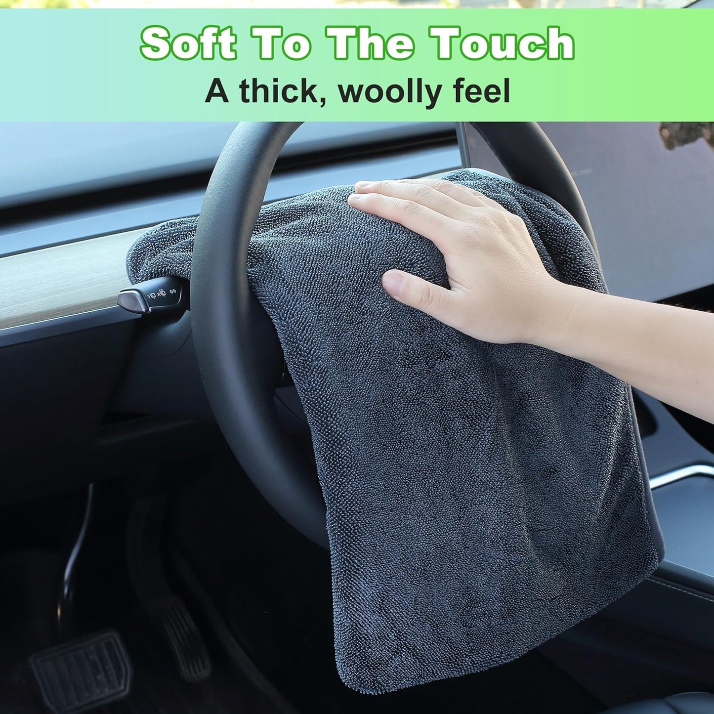 JOYMOOP Microfiber Towels for Cars, 63" x 29.5" Car Drying Towel, Dark Gray Reusable Car Towel, Quick Drying Car Car Microfiber Cleaning Cloth for RVs, SUVs, Trucks