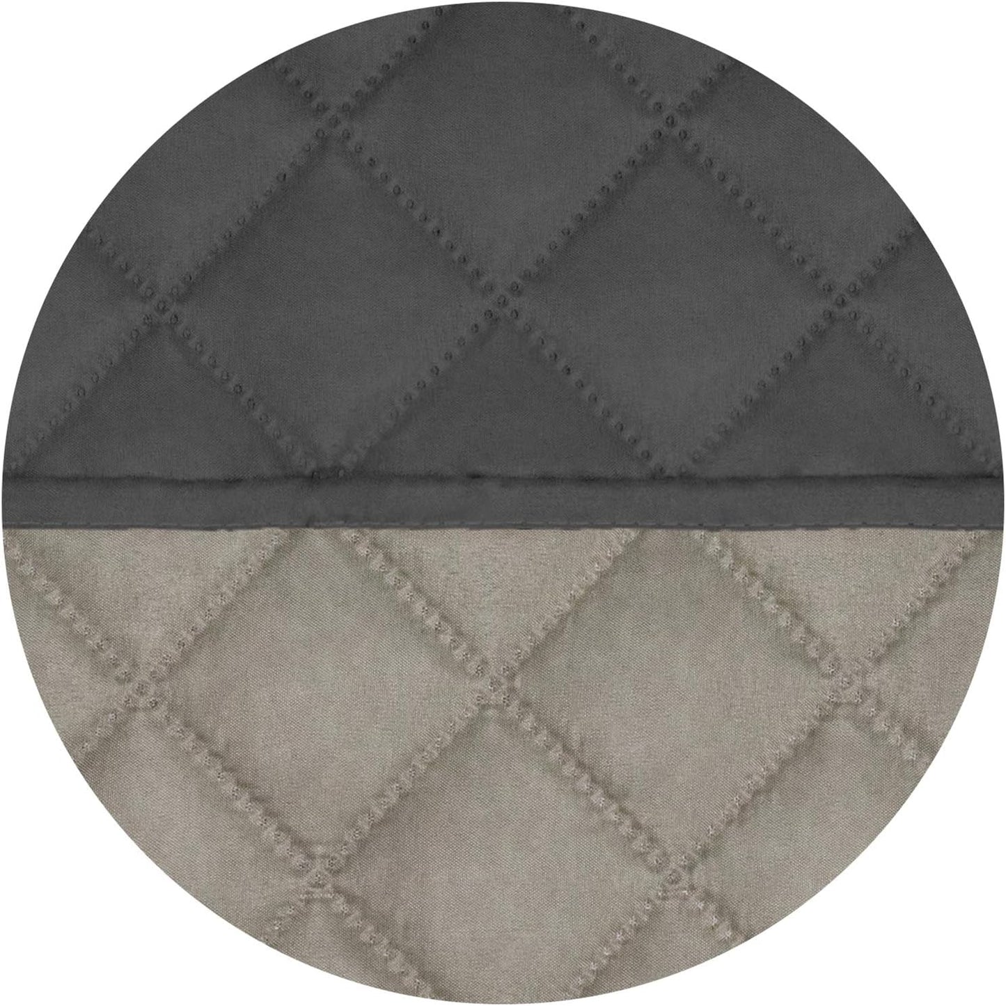 PureFit Reversible Quilted Sofa Cover, Water Resistant Slipcover Furniture Protector, Washable Couch Cover with Non Slip and Elastic Straps for Kids, Dogs, Pets (XX Large, Dark Gray/Beige)