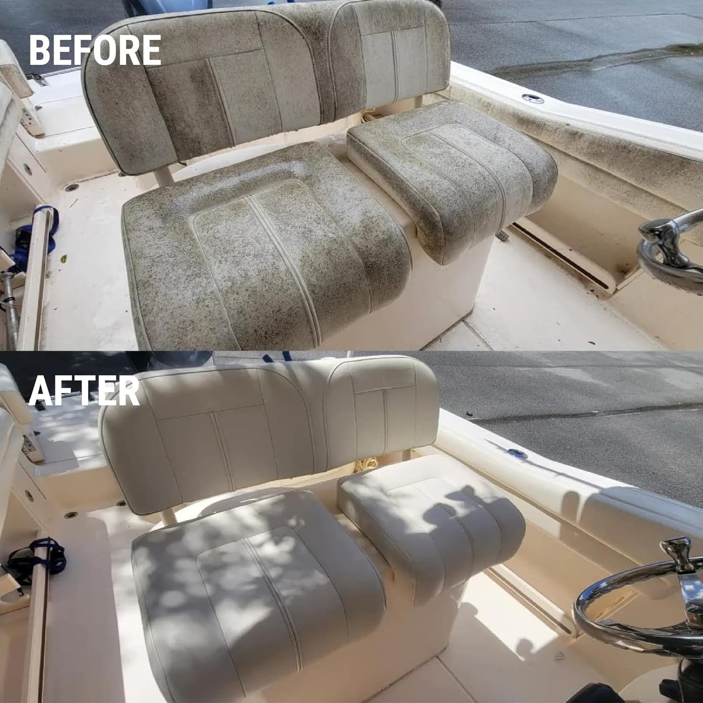 Nautical One - Xtreme Mildew Stain Remover | Powerful Marine Mold and Mildew Stain Remover, Non-Bleach Spray for Boat Interior & Exterior (22 oz)