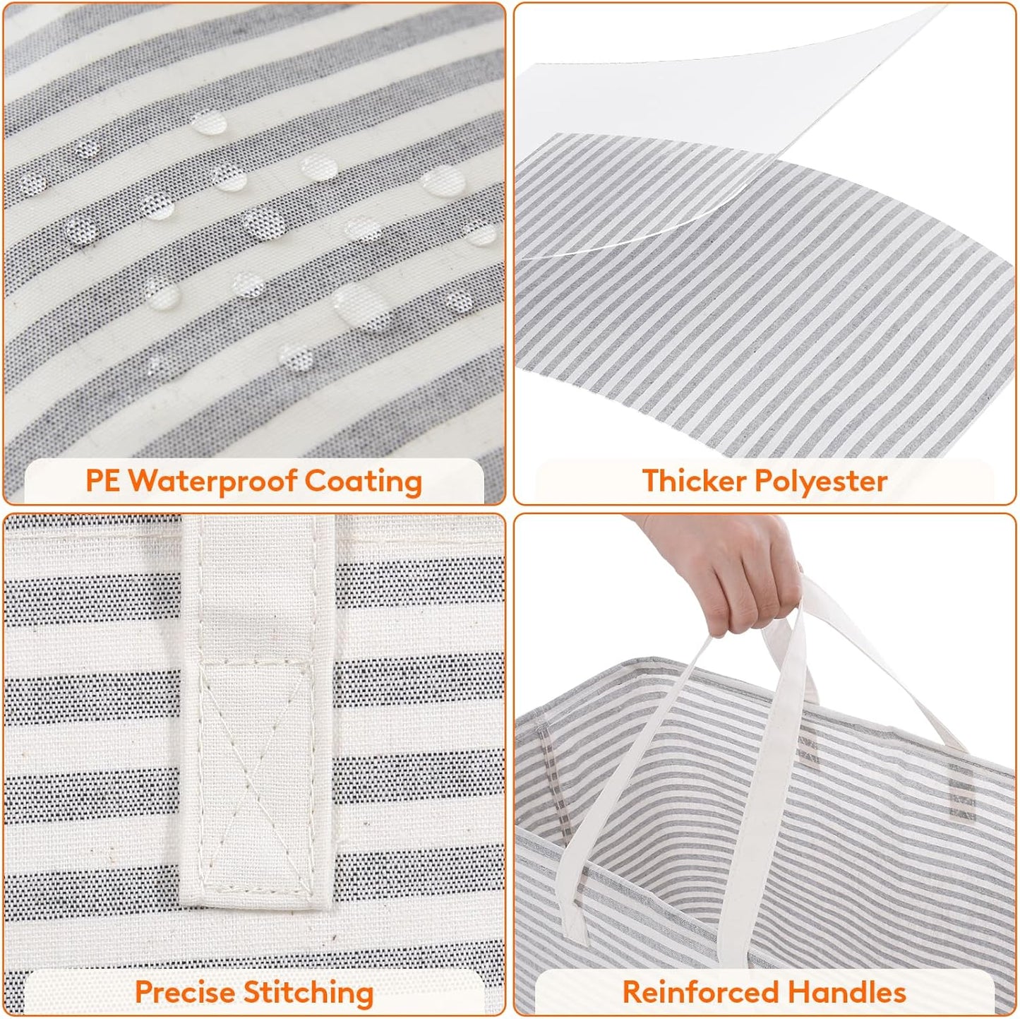 Lifewit Laundry Hamper Large Collapsible Laundry Basket, Freestanding Waterproof Clothes Hamper Storage with Easy Carry Handles for Clothes in Bedroom Bathroom College Dorm for Adults, Grey, 125L