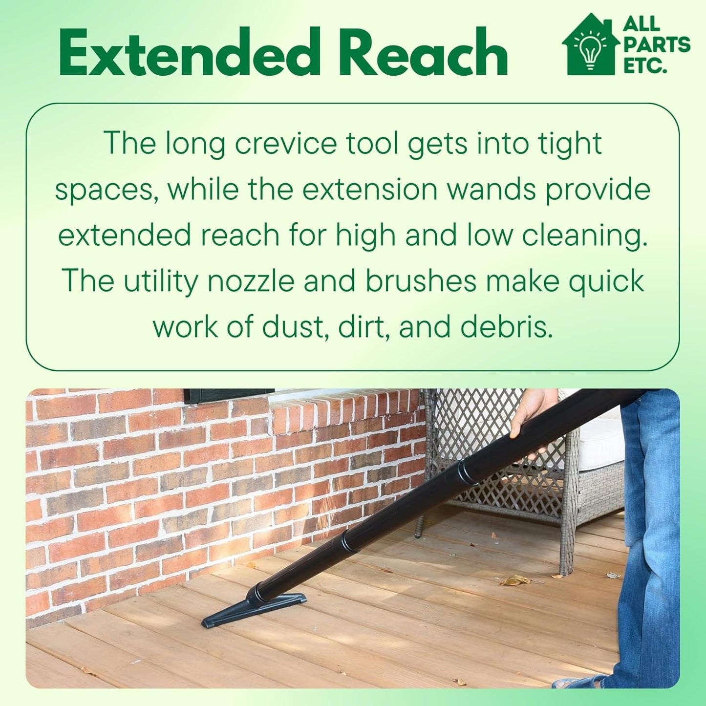 2 1/2 inch Attachments & Accessories 2.5 Wet Dry Vac - Extension Wands, Floor Brush, Dust Brush, Crevice Tool, Utility Nozzle, Compatible with Shop Vac - 6-Pack Attachments