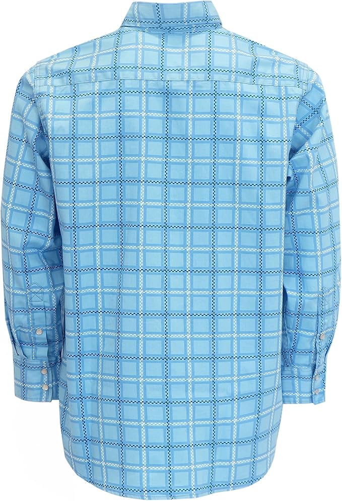 BOCOMAL FR Shirts for Men Printed Plaid Flame Resistant NFPA2112/CAT2 6.5oz Lightweight Fire Retardant Shirt