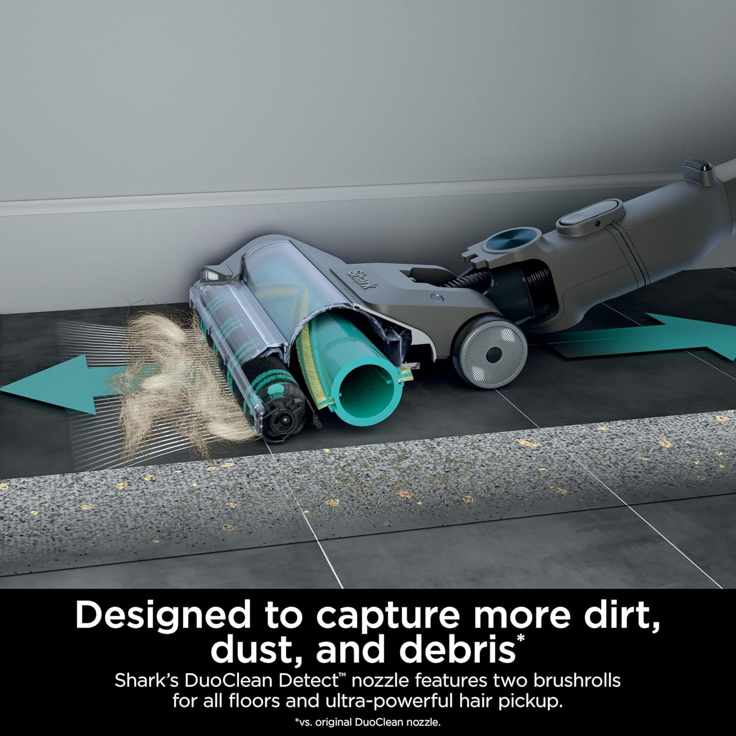 Shark PowerDetect Cordless Stick Vacuum, Powerful Suction, HEPA Filtration, Carpet & Hard Floor, Portable, Stick Vacuum for Pet Hair, Java Ice Blue, IP1255