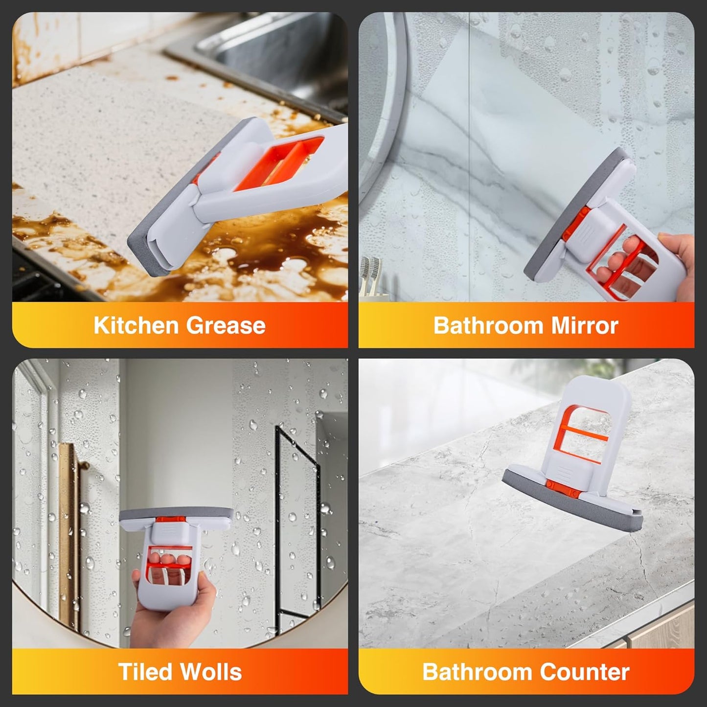 Mini Foldable Desktop Mop, Sponge Mop, Wet and Dry Use Cleaning System, Portable Lazy Mop, Self-Squeeze, No Hand was for Bathroom, Kitchen, Desktop, Glass, Living Room, Car