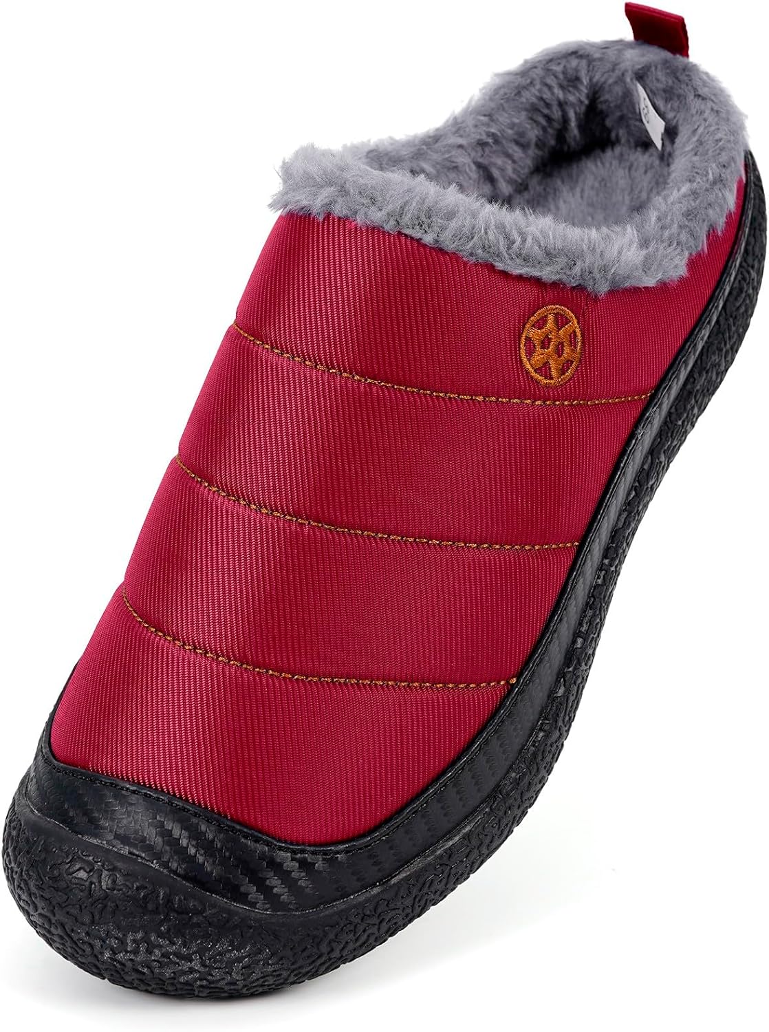 Womens Mens House Slippers Slip on Snow Winter Warm Fully Fur Lined Slippers Indoor Outdoor Shoes