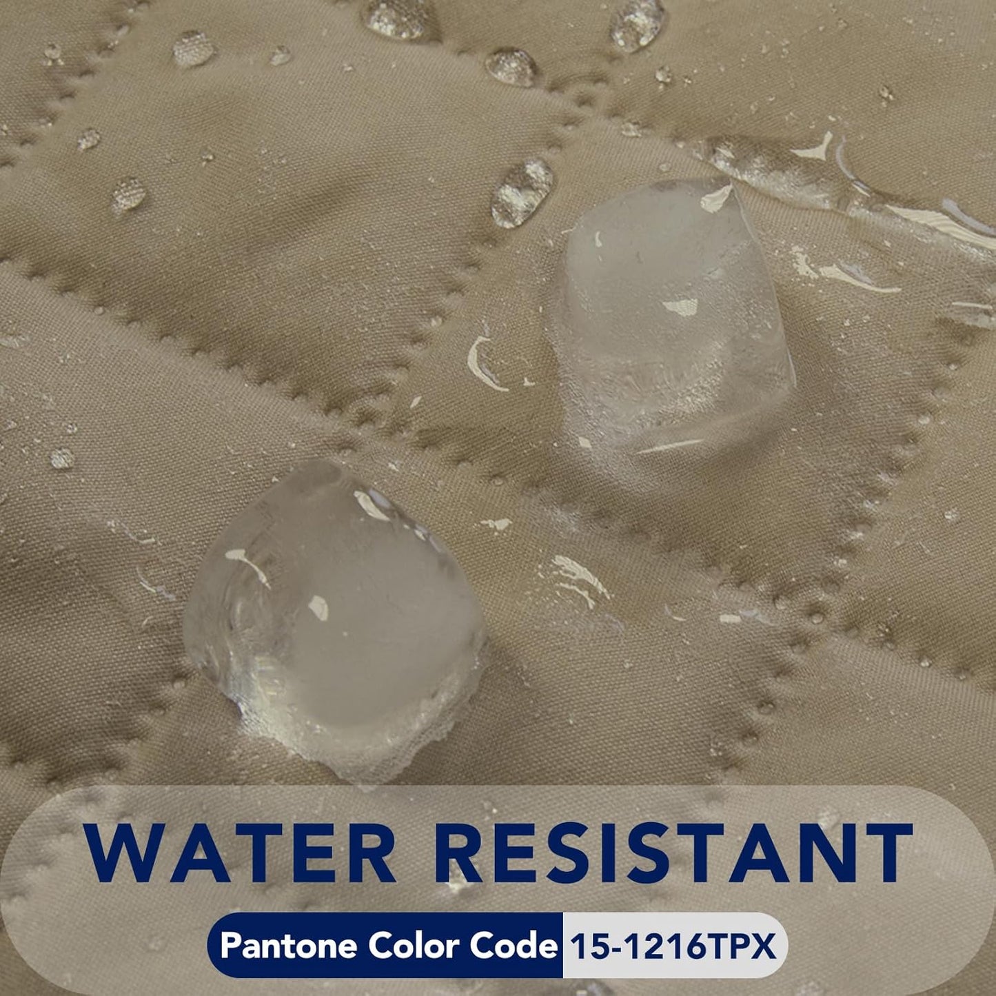 PureFit Reversible Quilted Sofa Cover, Water Resistant Slipcover Furniture Protector, Washable Couch Cover with Non Slip and Elastic Straps for Kids, Dogs, Pets (Oversized Loveseat, Beige/Beige)