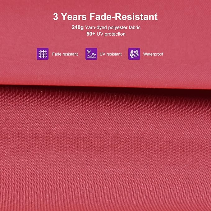 PURPLE LEAF 10' X 13' Patio Cantilever Umbrella Rectangle Umbrella Outdoor with Aluminum Offset Hanging and 360° Rotation for Pool Garden Deck Patio, Terra