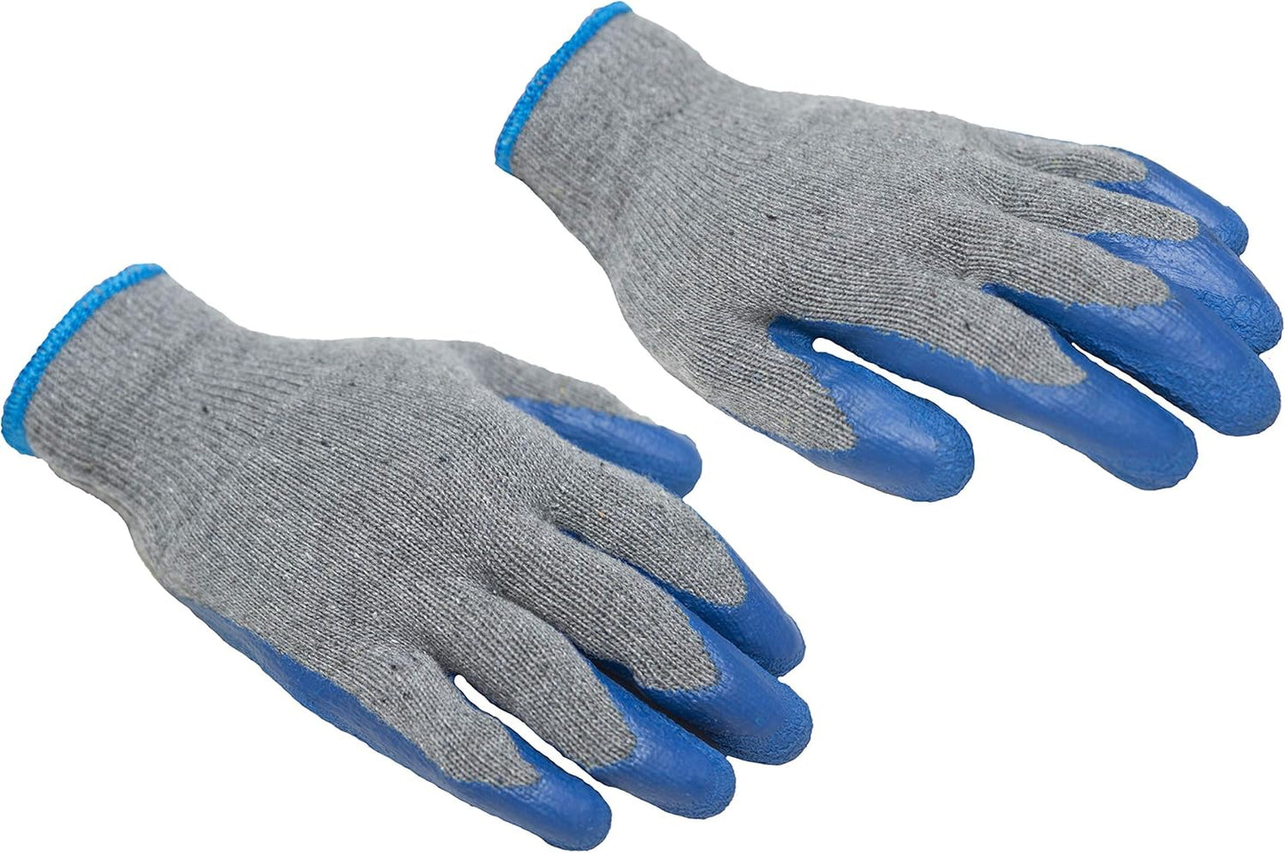 G & F Products - 3100S 12 Pairs Small Rubber Latex Double Coated Work Gloves for Construction, gardening gloves, heavy duty Cotton Blend Blue