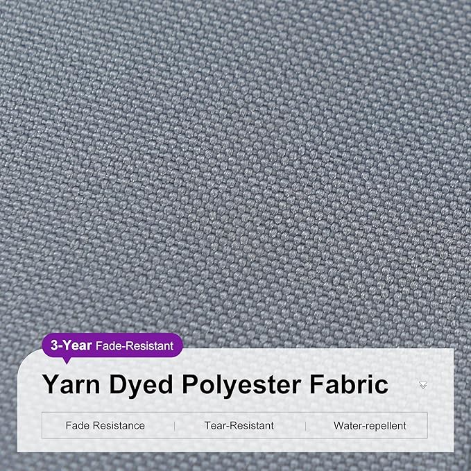 PURPLE LEAF 8 Feet Square Cantilever Umbrella Patio Umbrella with Base Outdoor Umbrella Aluminum Offset with 360-degree Rotation for Garden Deck Pool Patio Light Grey