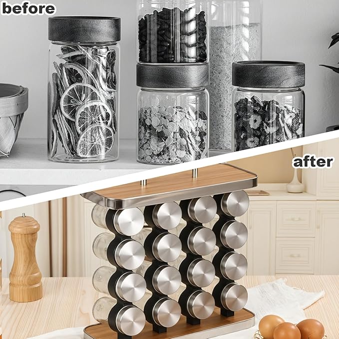 Spice Rack Organizer Pantry Organizers And Storage Spice Rack With Jars Spice Organizer For Countertop Vertical Spice Rack Pull Out Especieros Para Cocina Moderno