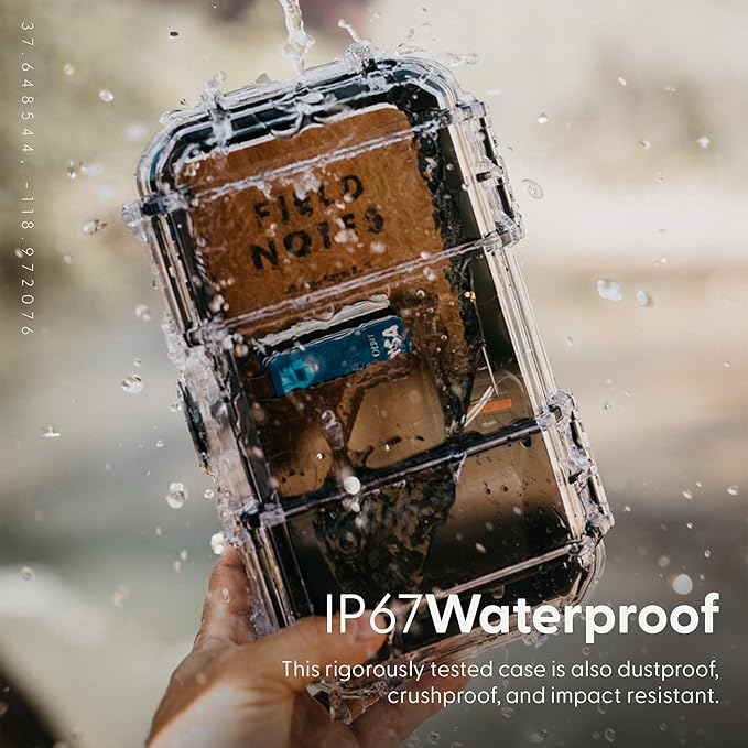 Evergreen 56 ToughBox - EDC Dry Box Protective Case USA Made for Organization of Cameras, Phones, Camping, Fishing, Hiking, Water Sports (Black)