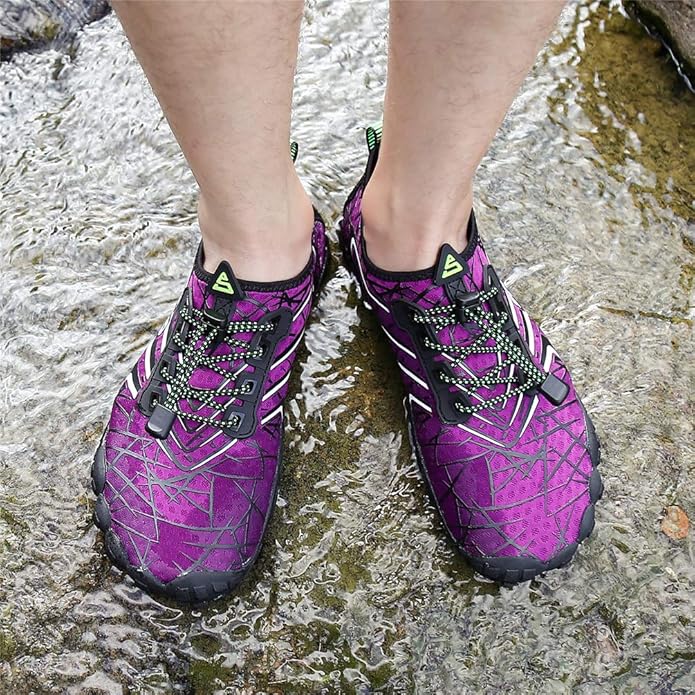 UBFEN Water Shoes Aqua Swim Shoes Mens Womens Beach Sports Quick Dry Barefoot for Boating Fishing Diving Surfing