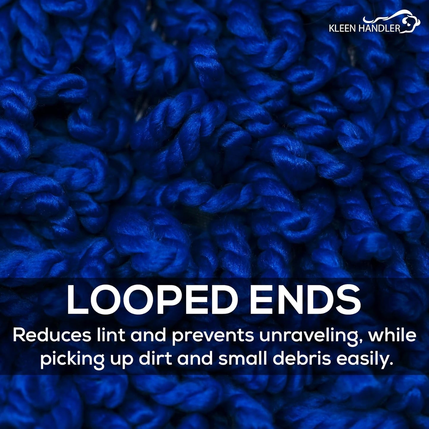 KLEEN HANDLER 18 Inch Microfiber Dust Mop Bulk Pack of 12, Large Washable Commercial Mop Head Replacement, Sweeper, Janitorial Supplies, Blue