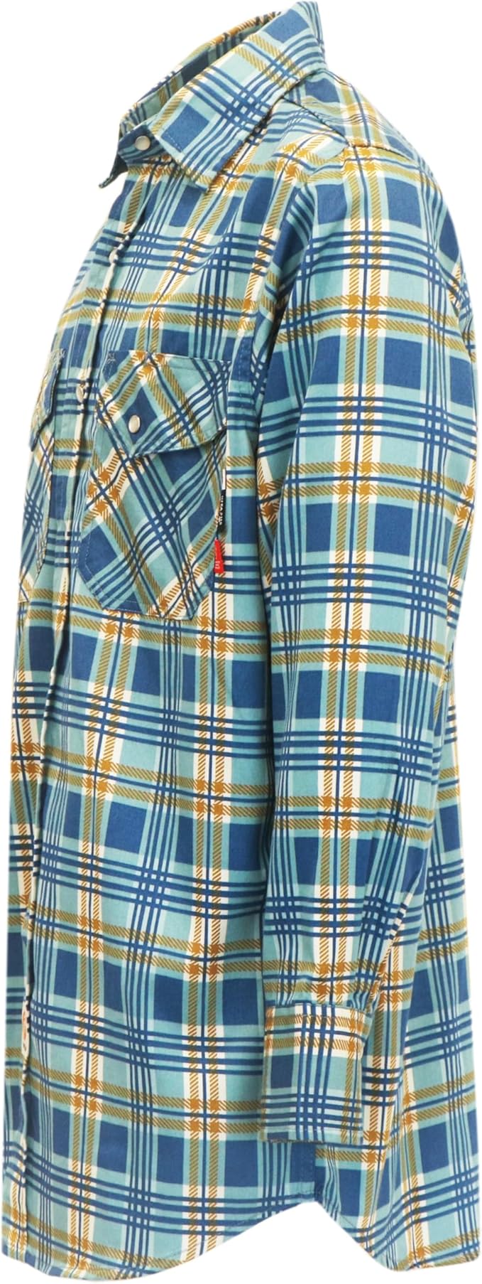 BOCOMAL FR Shirts for Men Printed Plaid Flame Resistant NFPA2112/CAT2 6.5oz Lightweight Fire Retardant Shirt