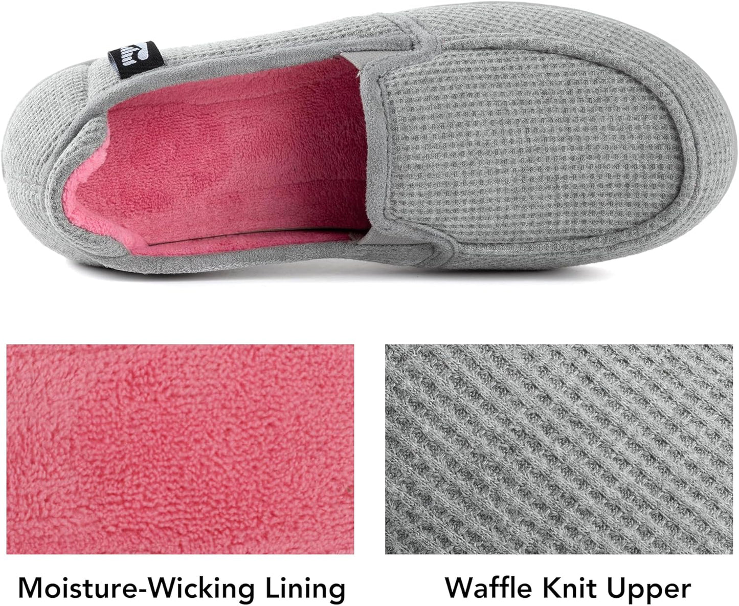 RockDove Women's Two-Tone Hoodback Slipper with Removable Insole