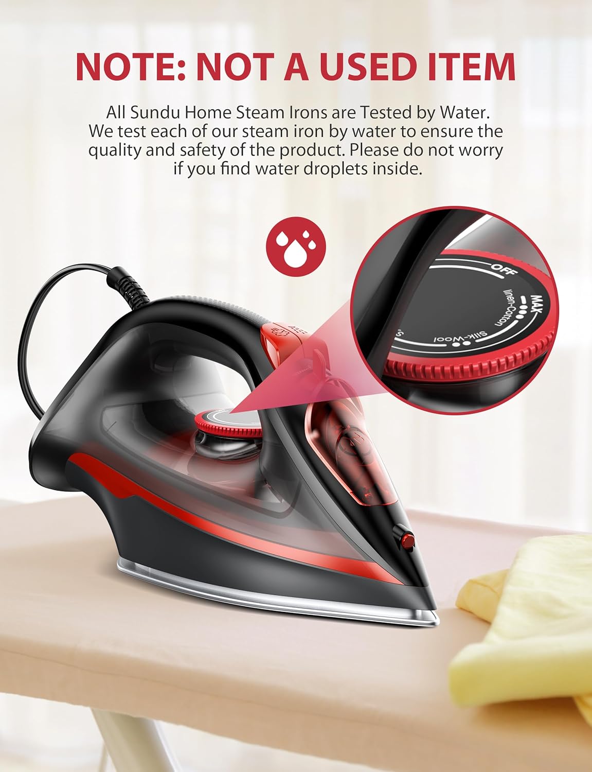 Irons Steamer for Clothes, Non-Stick Ceramic Soleplate, 500 Microsteam Holes, Powerful Steam Iron, Lightweight, Auto shutoff, Self-Cleaning, 12.31oz Water Tank Ironing Clothes for All Fabrics