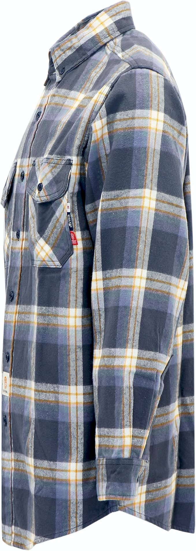 BOCOMAL FR Shirts for Men Welding Shirt Plaid 8.5oz Heavyweight Fire Retardant/Flame Resistant Welding Jacket