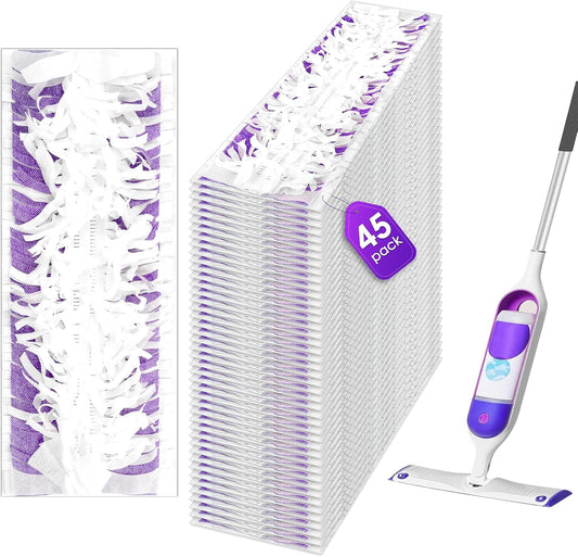 (45 Pack) PowerMop Replacement Power Mop Pads for Swiffer PowerMop, Disposable PowerMop Mopping Pad Refills Compatible with Swiffer PowerMop, Multi-Surface Mop Pad Refills for Floor Cleaning