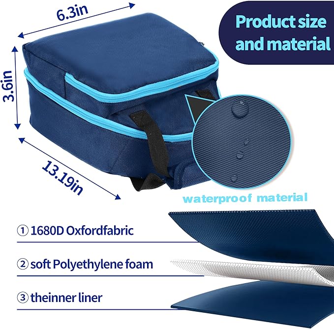 Carrying Waterproof Bag Compatible with OutdoorMaster Paddle Board Pump The SHARK/The Dolphin SUP Pump, Electric air pump bag Portable Storage Pocket for Paddle Board Accessories(Box Only)