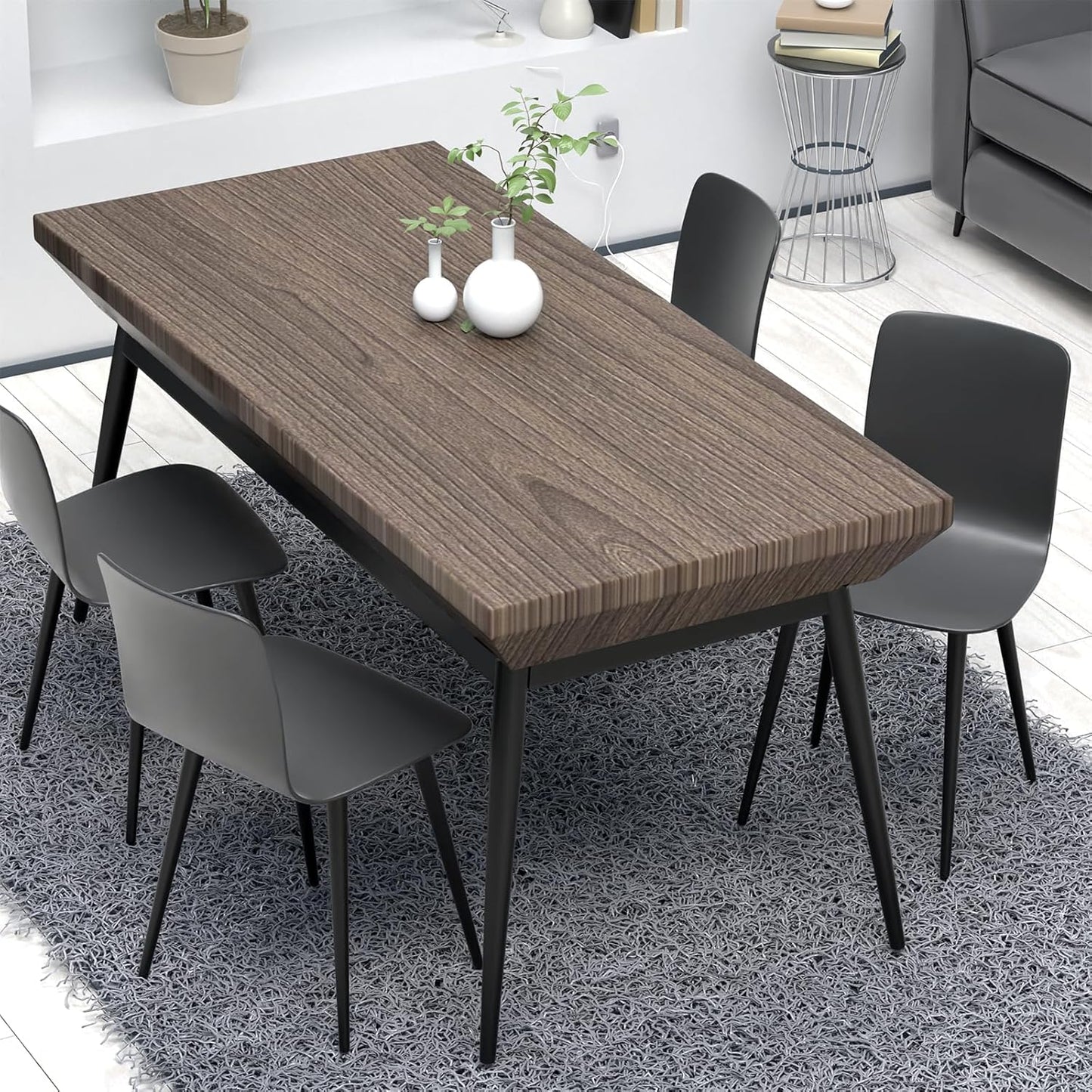 8PCS 12 Inch Matte Black Tapered Angled Legs for Furniture, Metal Mid Century Mordern Feet, Heavy Duty Slanted Stand Legs Kit for Couch, Coffee Table, Desk, Dresser, Sofa, Chair