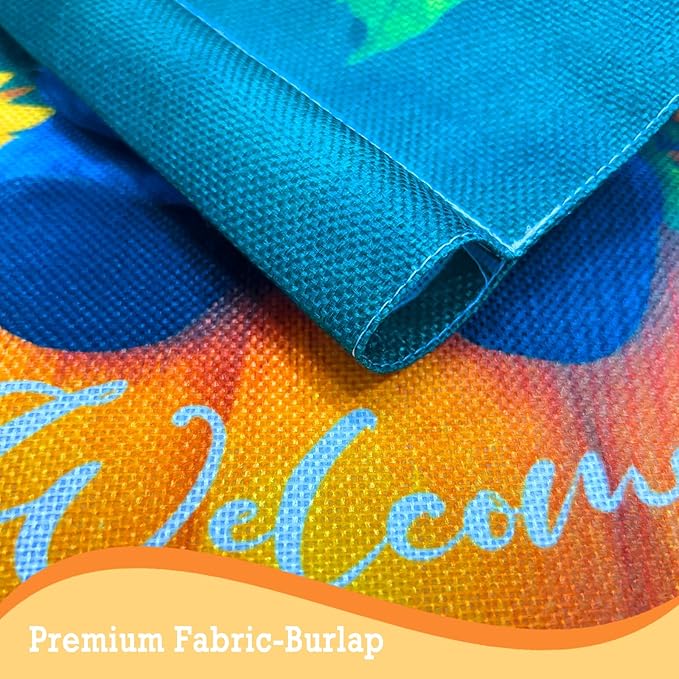 ROTERDON Fall Gnome Garden Flag 12x18 Inch with Stand, Welcome Autumn Sunflower Pumpkin Garden Flags Double Sided Metal Yard Flag Holder for Outside, Party Holiday Yard Decoration