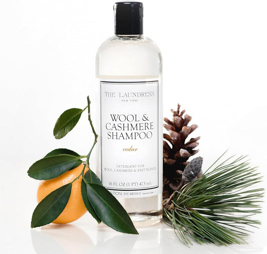 The Laundress Wool & Cashmere Shampoo, Double Concentrated, Cedar Scent, Wool Detergent, Wool Wash, Cashmere Shampoo, 16 Fl Oz