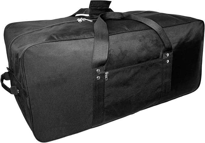 Extra Large Duffel Bag Lightweight Water Resistant Heavy Duty Duffle Bag Foldable Travel Duffle Bag (32"x14"x14" Black)