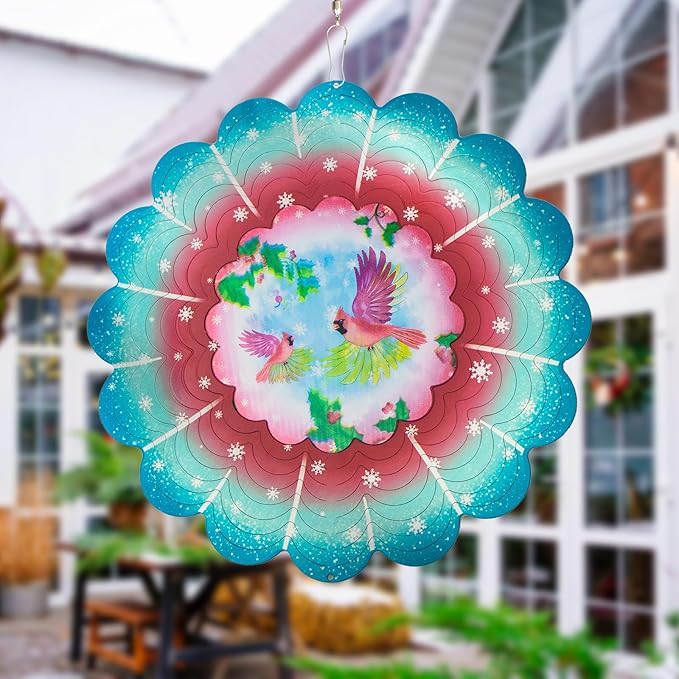 Cardinala Metal Wind Spinners - Cardinala Gifts for Women Mom Grandma Wife, Hanging Animations Wind Spinner for Outdoor & Indoor Decorations, 12 inch for Ornament Gifts