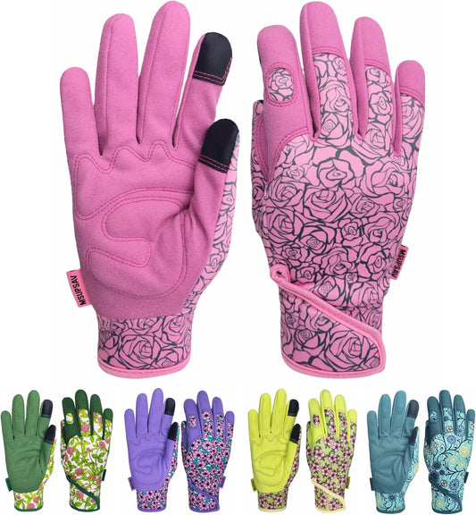Thorn Proof&Puncture Resistant Gardening Gloves with Grip,Garden Gloves for Women, Leather Work Gloves,Gifts