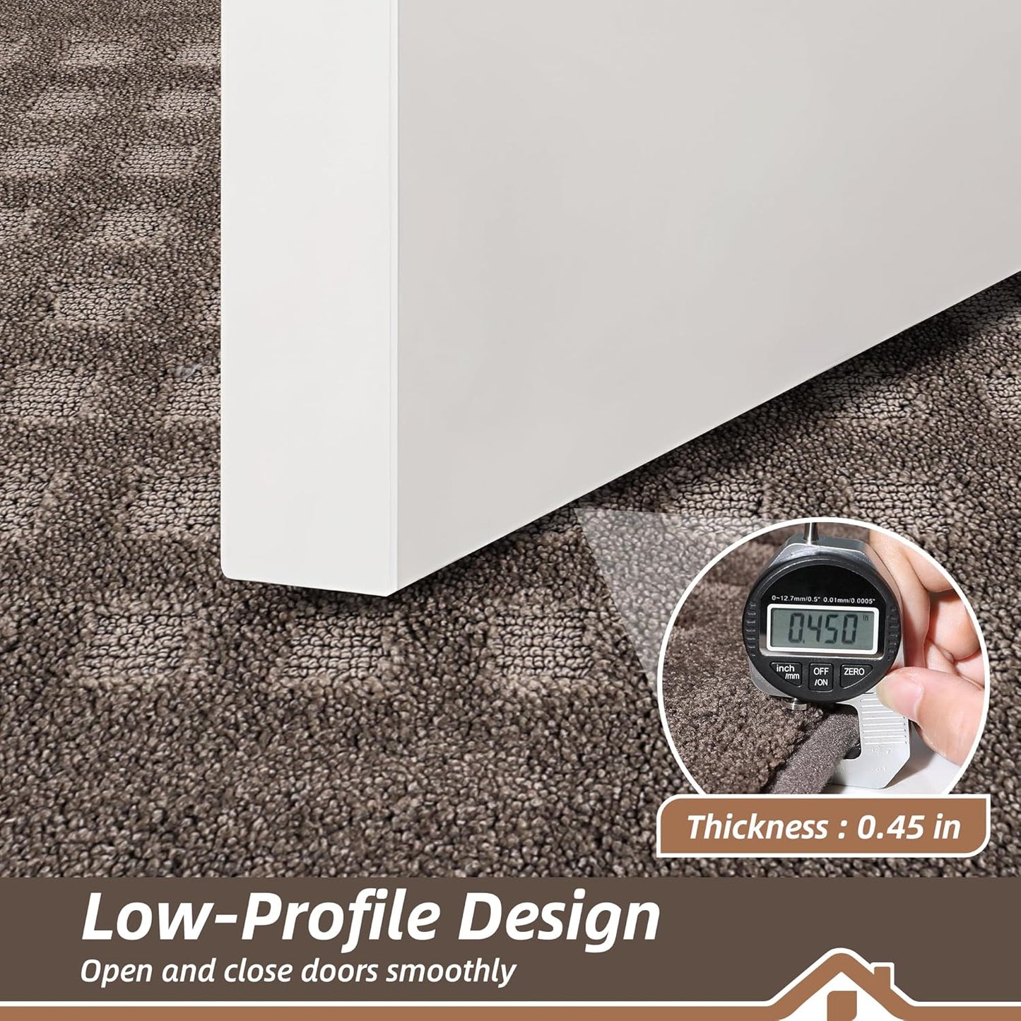 BEQHAUSE Waffle Door Mats Indoor 20"x32", Dog Mat for Muddy Paws Absorbent and Dirt Resist Floor Mats Non-Slip Washable Rugs for Entryway, Welcome Mat for Front Back Door, Muddy Wet Shoes, Brown