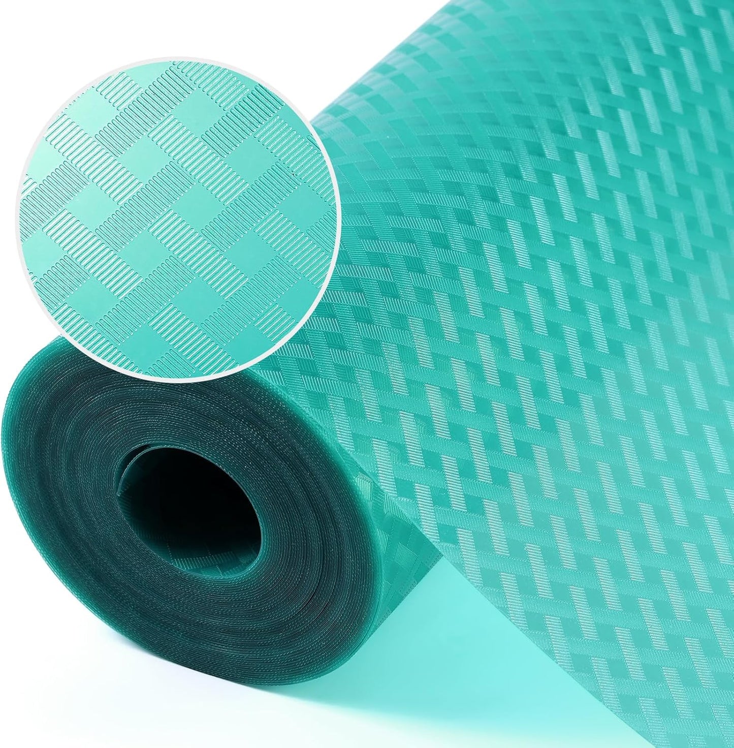 Blue Shelf Liners for Kitchen Cabinets Refrigerator Liners Waterproof & Oil-Proof Kitchen Cupboard Liner Drawer Mats EVA Material Non Adhesive Washable Fridge Liner for Shelves 35.4 x 236.2 Inches