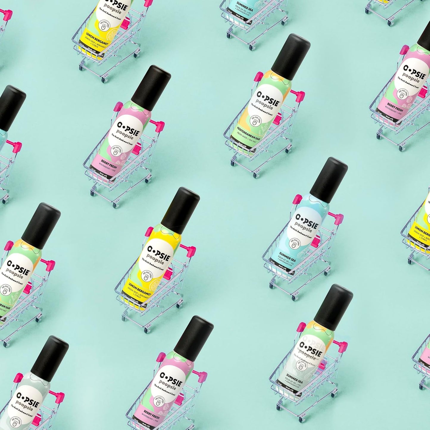 Oopsie Poopsie Pre GO toilet spray, discreet & portable original Pre-poo spray to use on the go. Assorted scents Lavender Scape/Summer Sea Toilet Odor Eliminator 2oz bottle Gift Set 2 pack