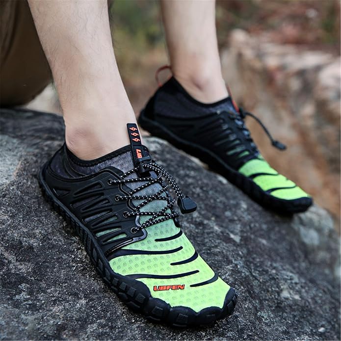 UBFEN Water Shoes Aqua Swim Shoes Mens Womens Beach Sports Quick Dry Barefoot for Boating Fishing Diving Surfing