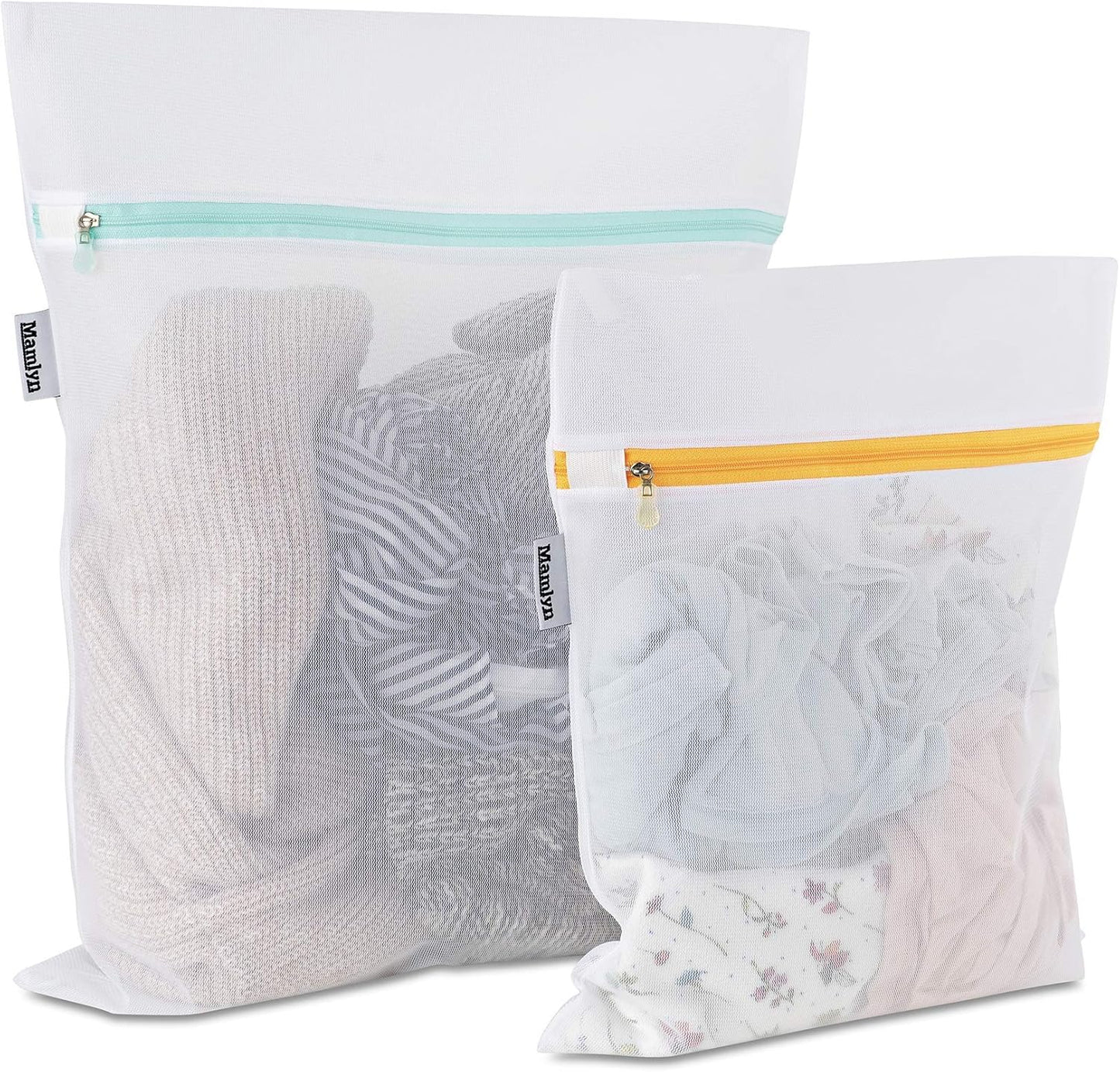 Mesh Laundry Bag for Delicates, Wash Bags for Underwear and Lingerie, Makeup Organizer Bag (1 Medium, 1 Small)