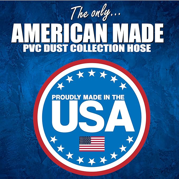 Peachtree Woodworking 4"" x 10' (4 inch diameter by 10 feet long) Ultra Flex Clear Vue Heavy Duty PVC Dust Debris and Fume Collection Hose (Hose w/EZ Release Clamps)