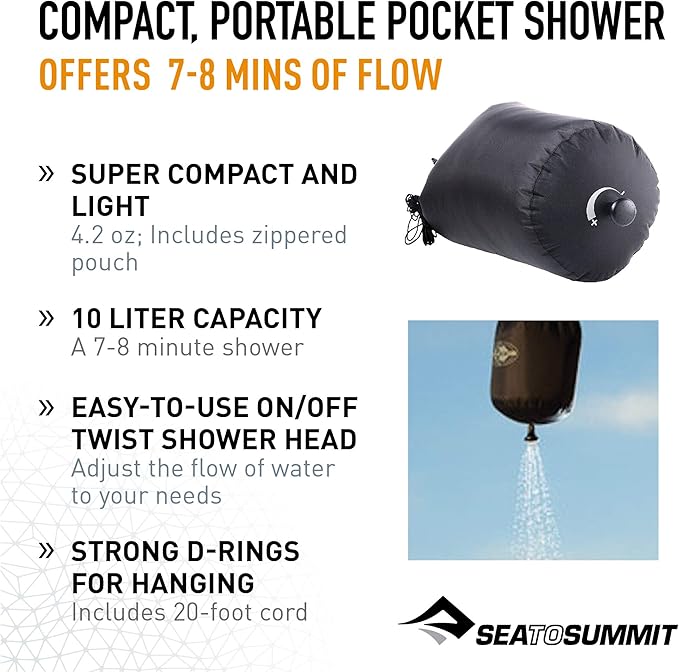 Sea to Summit Pocket Shower Black