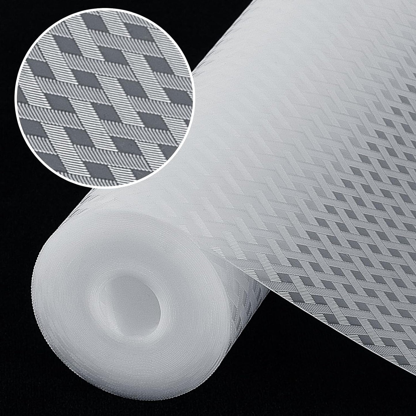 Shelf Liners, Non-Adhesive Drawer Liner, Waterproof & Oil-Proof Kitchen Cabinet Cupboard Liner Plastic EVA Material BPA Free Fridge Liner Mats Paper Protector for Shelves (Clear/24in x 240in)