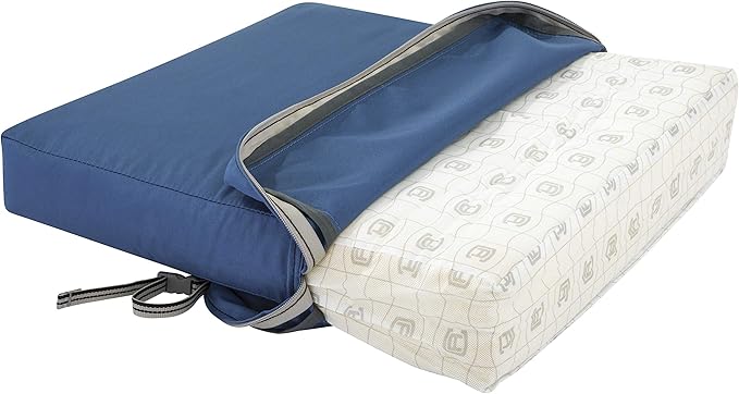 Classic Accessories Ravenna Water-Resistant 21 x 19 x 3 Inch Patio Seat Cushion, Empire Blue, Chair Seat Cushion