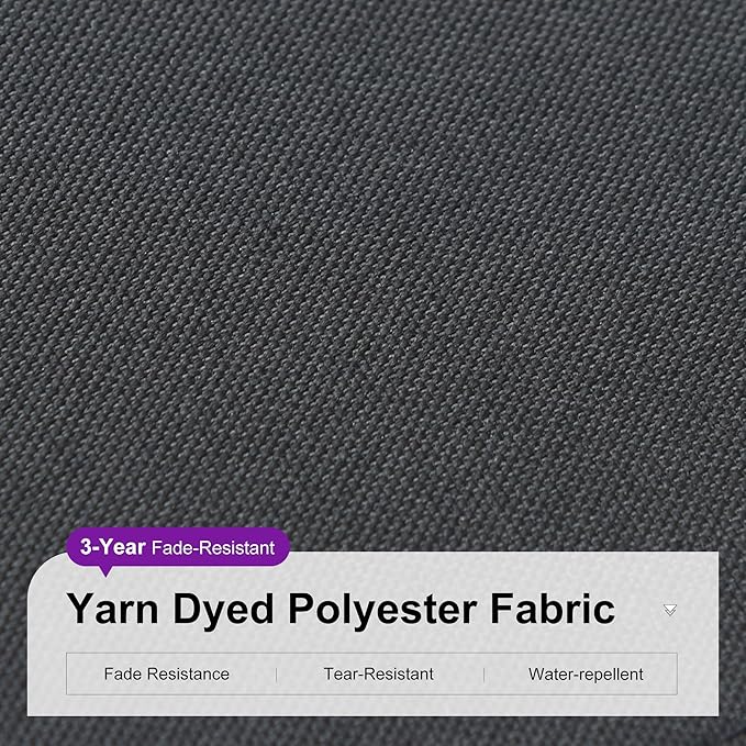 PURPLE LEAF 8 Feet Square Cantilever Umbrella Patio Umbrella with Base Outdoor Umbrella Aluminum Offset with 360-degree Rotation for Garden Deck Pool Patio, Grey