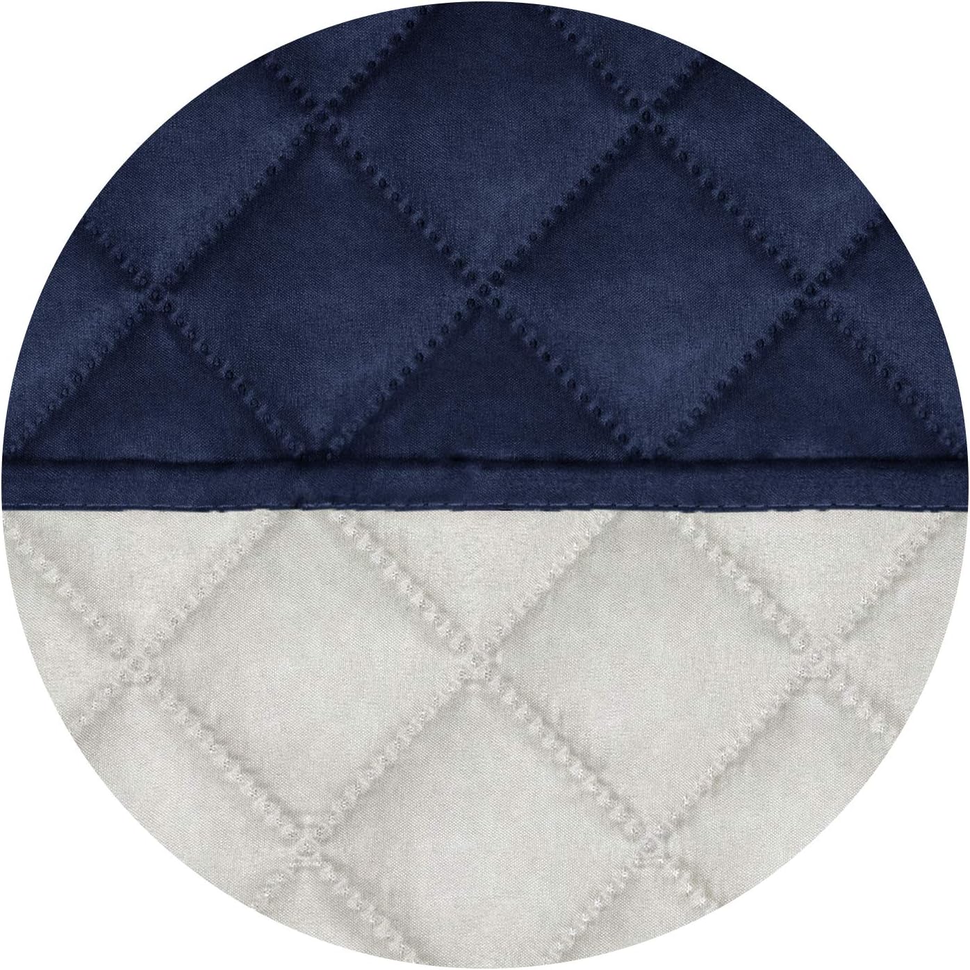 PureFit Reversible Quilted Sofa Cover, Water Resistant Slipcover Furniture Protector, Washable Couch Cover with Non Slip Foam and Elastic Straps for Kids, Dogs, Pets (Sofa, Navy/Ivory) Large