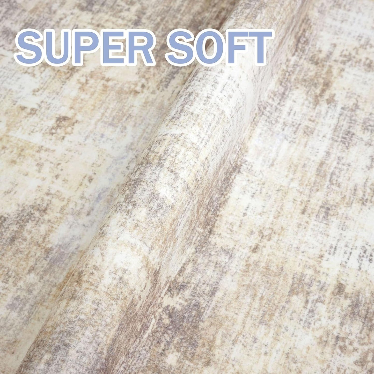 IOHOUZE Abstract Runner Rug 3x8 Ft Washable Runners for Hallways, Non Slip Kitchen Runner Printed Faux Wool Entryway Runner Indoor, Modern Abstract Floor Carpet for Hall Kitchen Bedroom, Beige Brown