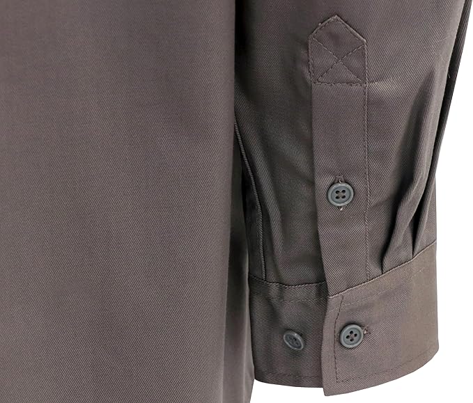 BOCOMAL FR Shirts Flame Resistant 100% C NFPA2112 7.5oz Men's Fire Retardant Welding Shirt