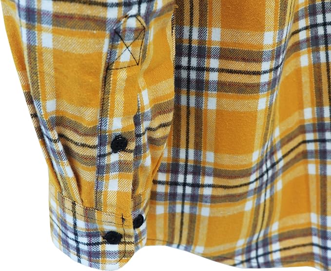 BOCOMAL FR Shirts for Men Welding Shirt Plaid 8.5oz Heavyweight Fire Retardant/Flame Resistant Welding Jacket
