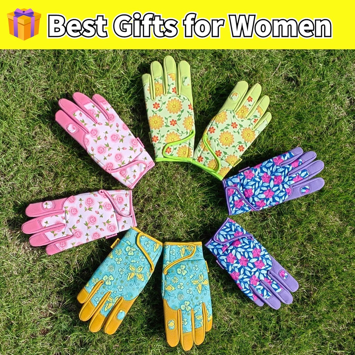 Thorn Proof&Puncture Resistant Gardening Gloves with Grip,Garden Gloves for Women, Leather Work Gloves,Gifts