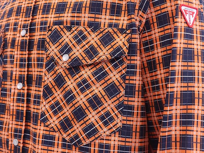 TICOMELA FR Shirts for Men Flame Resistant Shirt CAT2 Light Weight 6.5oz Fire Retardant Men's Welding Shirt