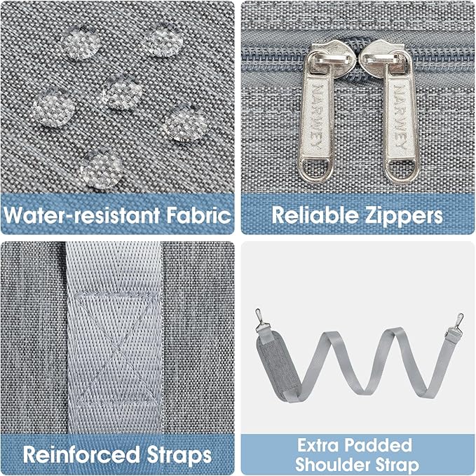 Carry on luaggage 22x14x9 Airlines Approved Foldable Carry on Bag Travel Duffel Packable Duffle Overnight for Women and Men 40L (Grey)