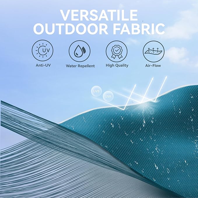 GREEN PARTY 10ft Outdoor Patio Umbrella, Auto-Tilt Market Table Umbrellas with Crank, 8 Sturdy Ribs & 1.5" Pole UV Protection for Garden Deck Backyard Pool